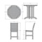 Highwood Usa Weatherly 5pc Round Outdoor Patio Furniture Dining Set AD-DNW48-EUC - alternate 2
